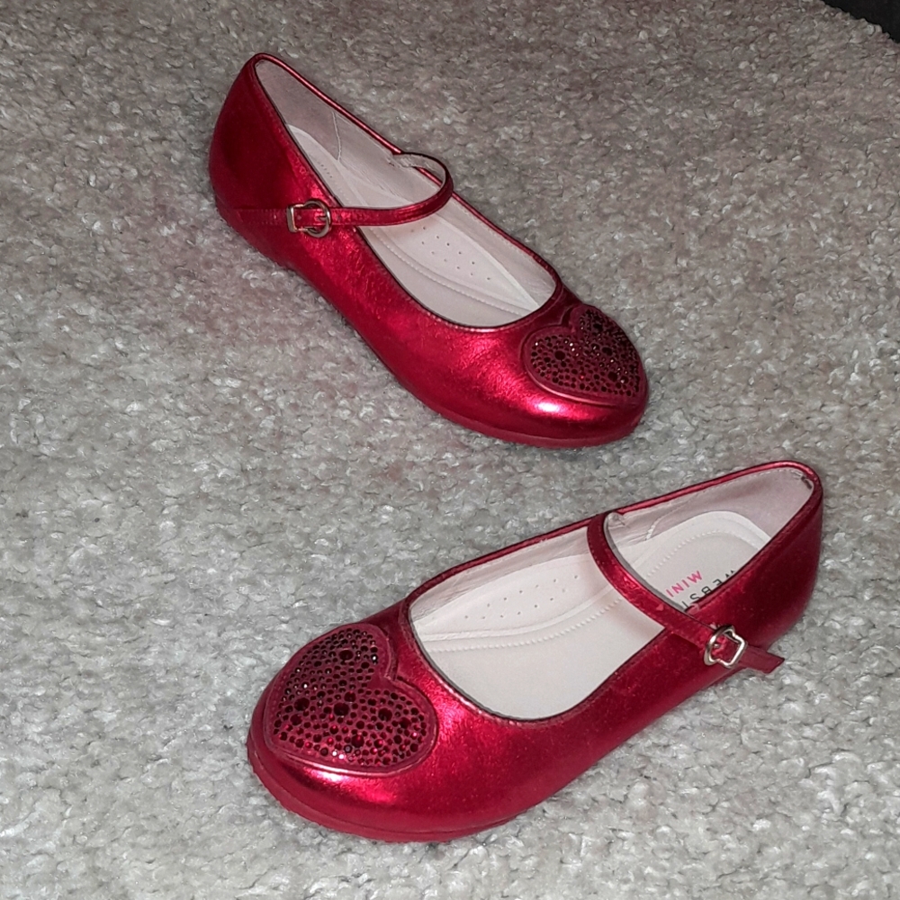 SOPHIA WEBSTER Mini Kids Red AMORA MARY JANE FLATS size 33 EURO
